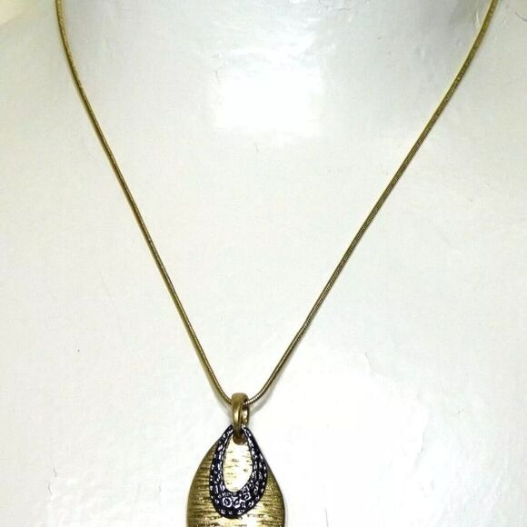 Lia Sophia MORSEL Necklace, 16-19", Gold & Black, NWOT - Picture 6 of 10